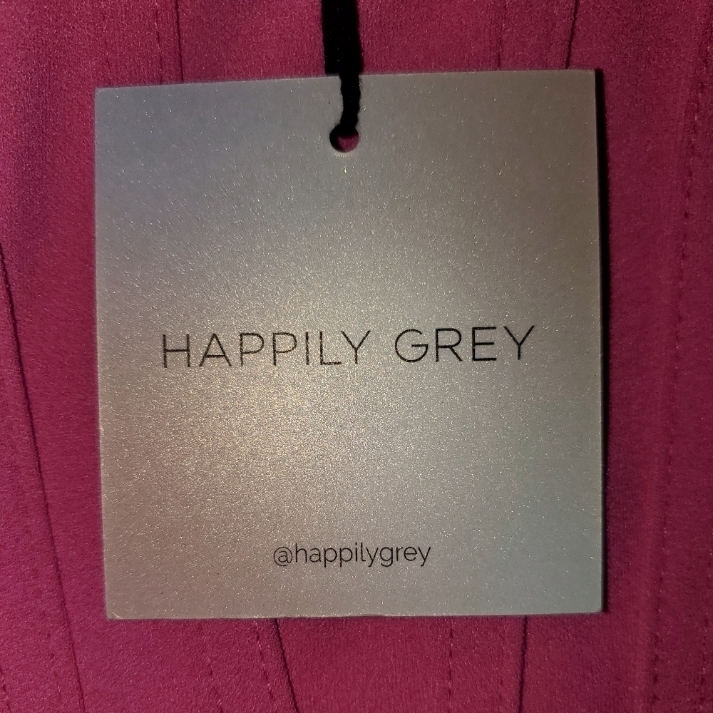 Pink Crop Top Tank Happily Grey Size Large - Picture 5 of 8